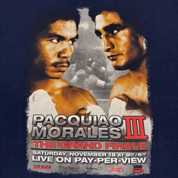 Vintage Y2K Pacquiao Vs. Morales III The Grand Finale Boxing Fight 2006 - XL - Picture 2 of 6
